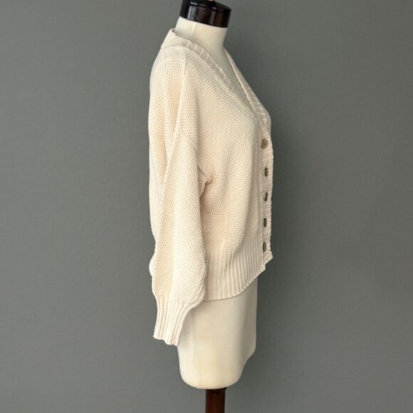 Free People Beach Cream Beige Hailee Cardigan Sweater Sz XS Button Down - Picture 7 of 8